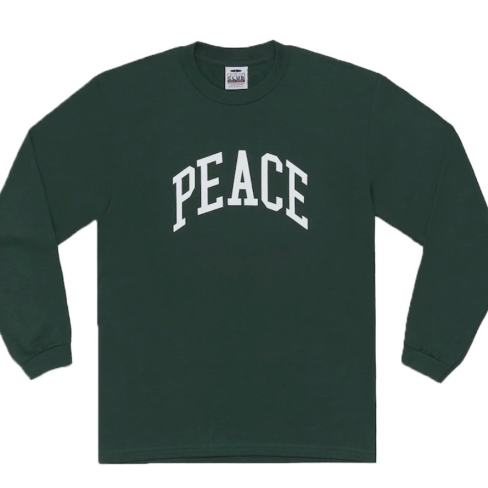 JJJJound Peace University Long Sleeve Tee in Green